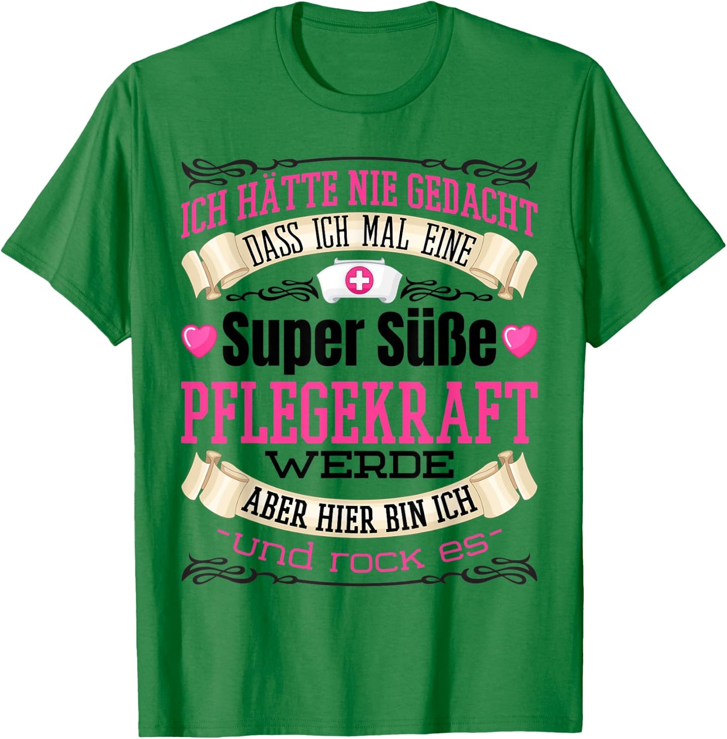 Pflegekraft Spruch Geschenk Altenpflegerin Frauen Geschenkid T-Shirt - T-Shirt | Irish Green