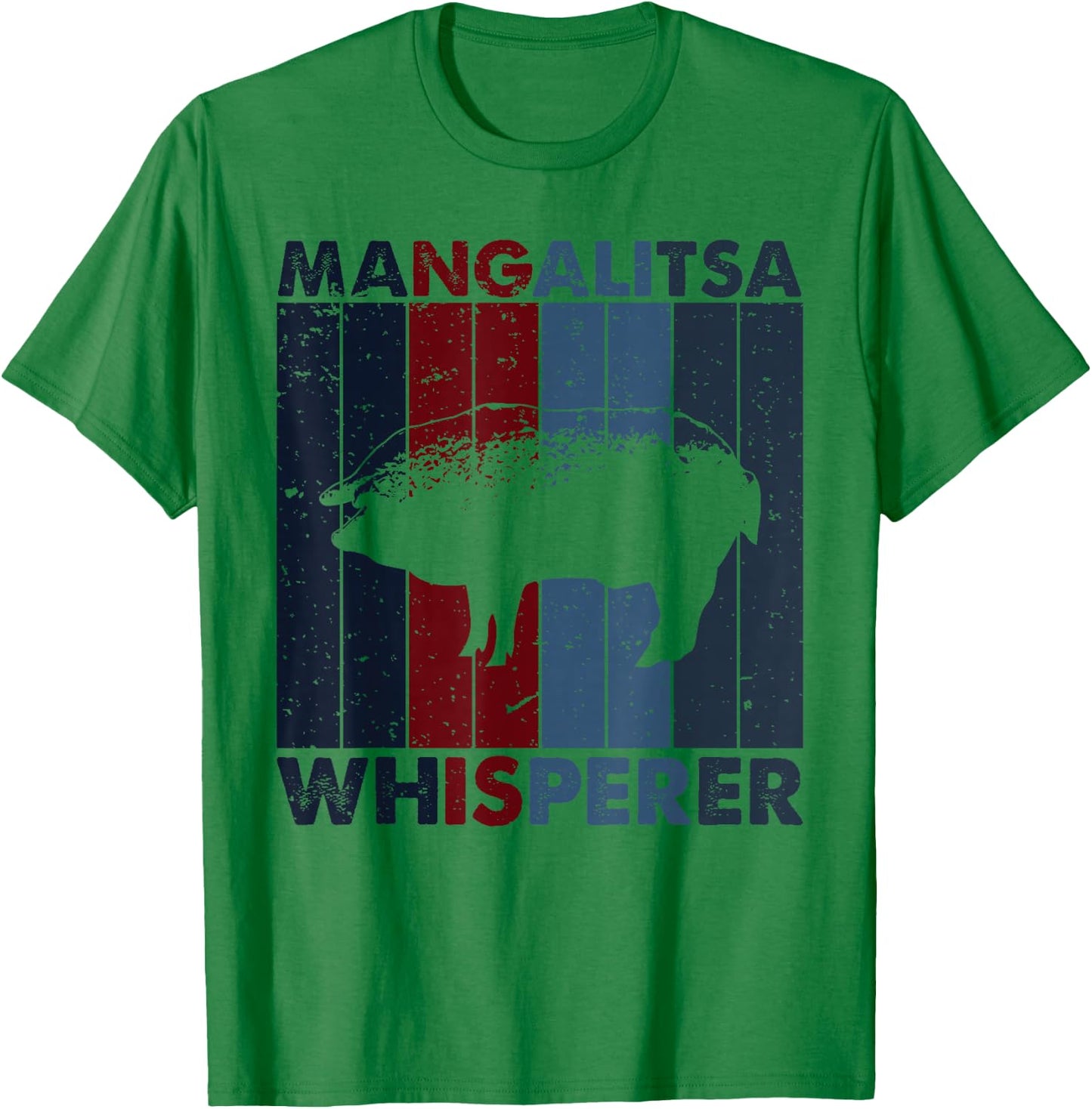 Pig Dad Mom Whisperer - Farmer Breeder Vintage Mangalitsa T-Shirt - T-Shirt | Irish Green
