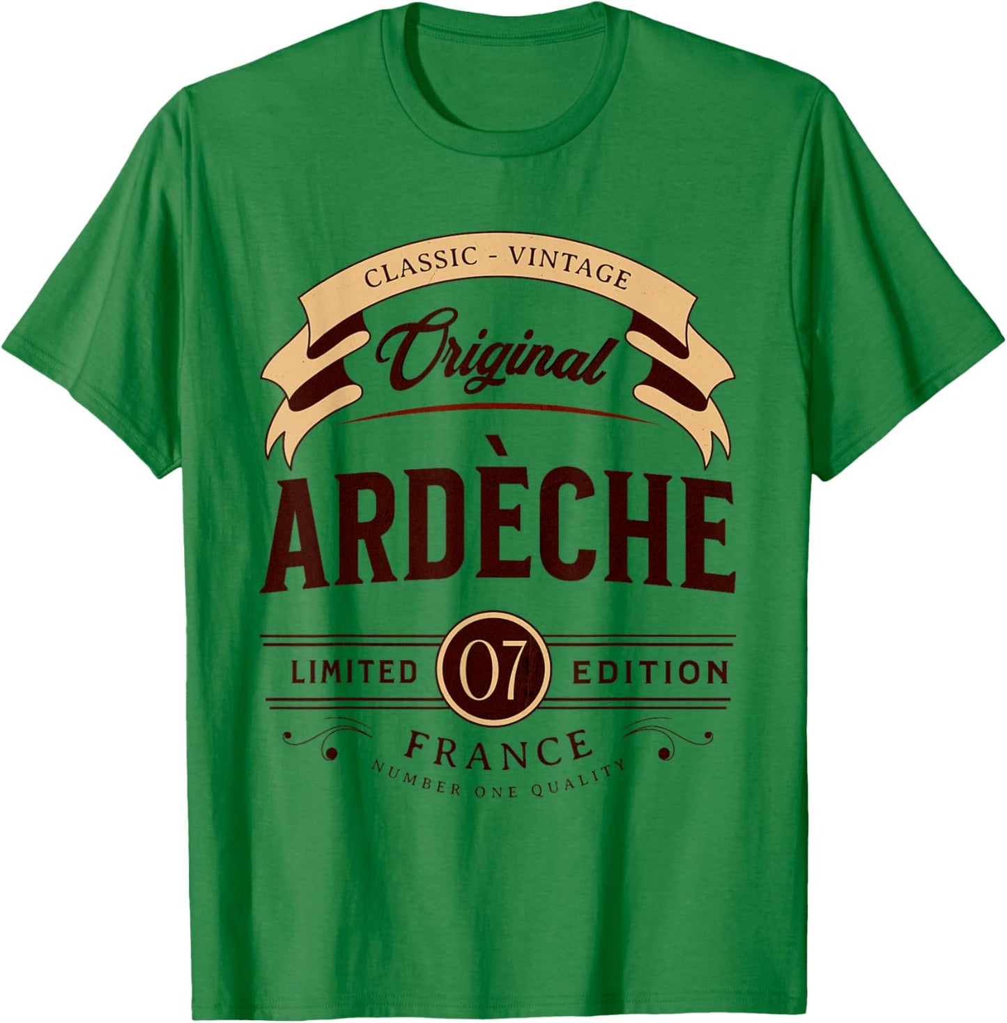 Vintage Ardèche France , grey, S T-Shirt - T-Shirt | Irish Green