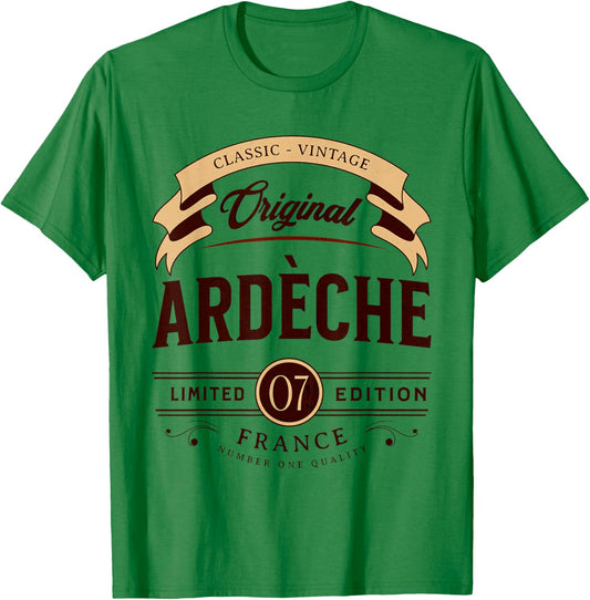 Vintage Ardèche France , grey, S T-Shirt - T-Shirt | Irish Green