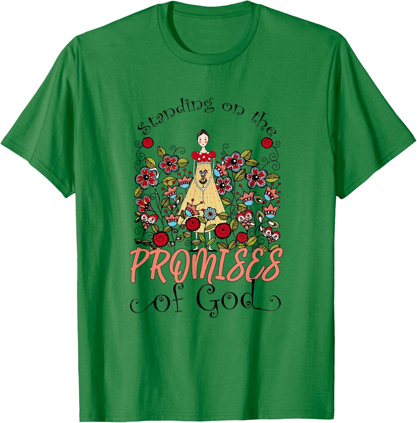 Standing On The Promises Of God Christian Faith Jesus God T-Shirt - T-Shirt | Irish Green