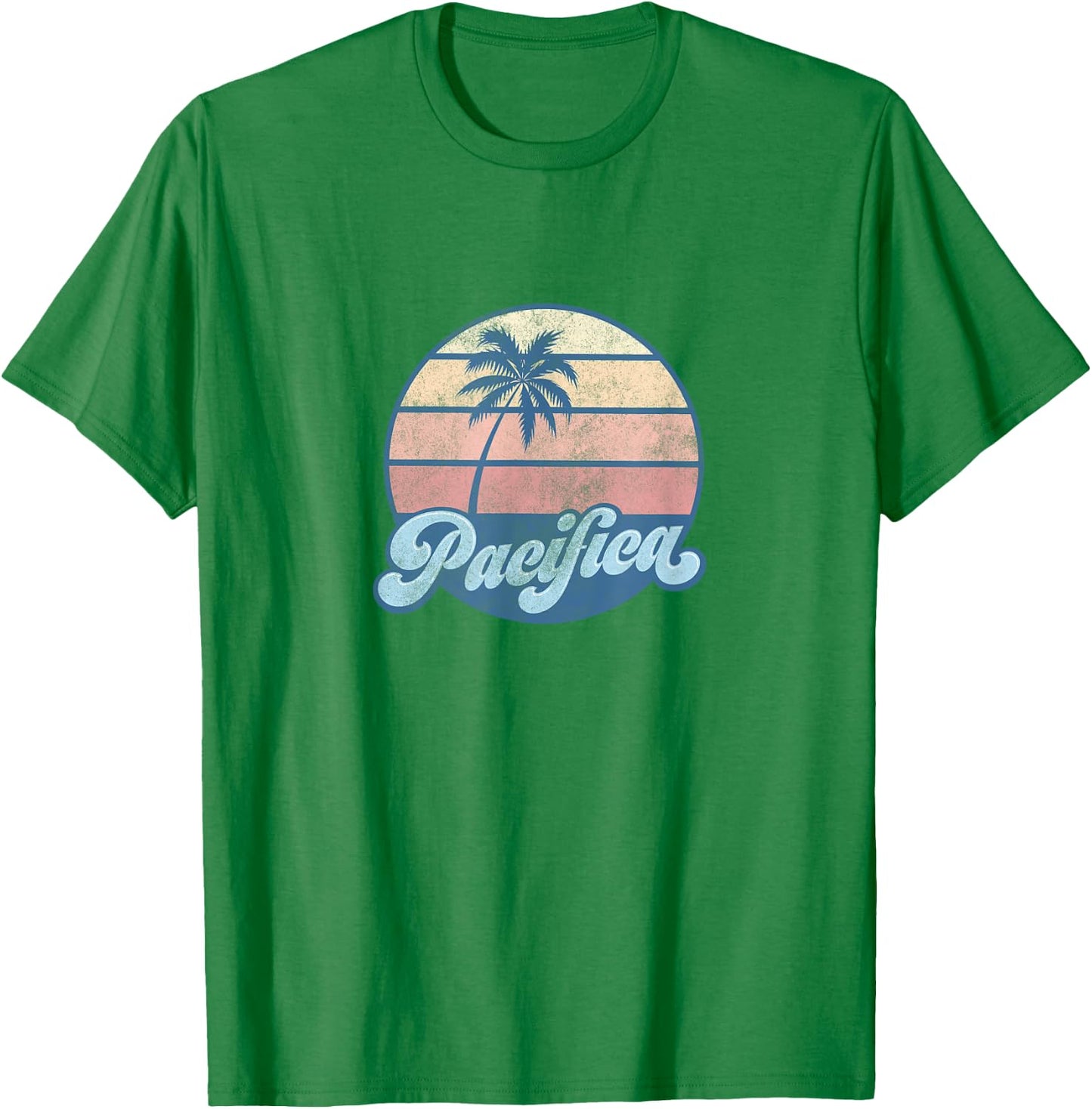 Pacifica California CA T Shirt Vintage 70s Retro Surfer T-Shirt - T-Shirt | Irish Green