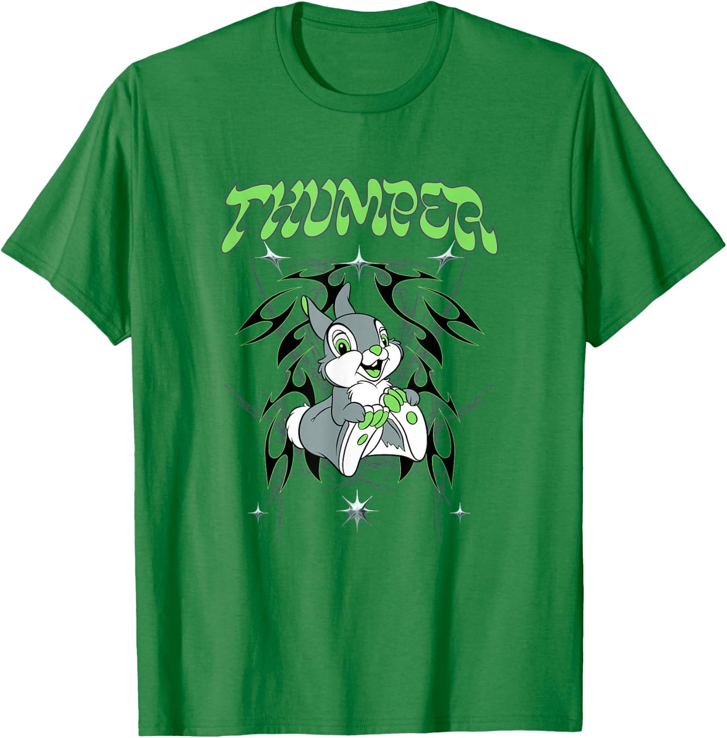 Disney Bambi Thumper Tribal Starburst Green Glow T-Shirt - T-Shirt | Irish Green
