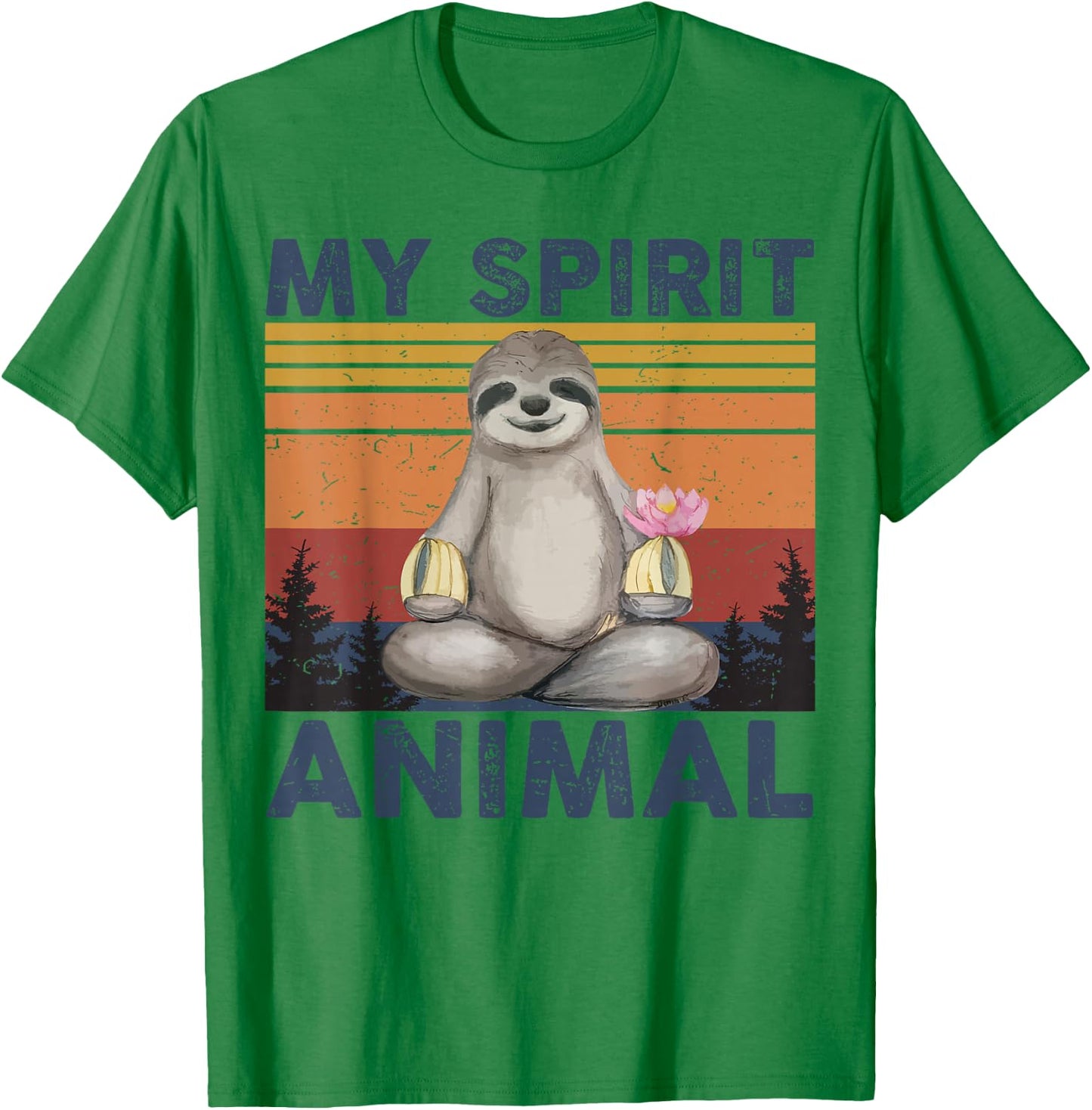 Funny My Spirit Animal Is Sloth-Shirt Men Women Sloth Yoga T-Shirt - T-Shirt | Irish Green