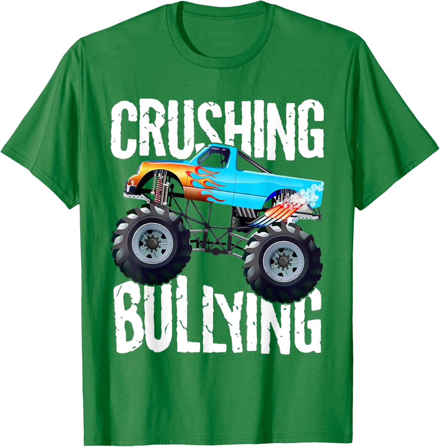 Crushing Bullying Car Monster Truck Unity Day Orange T-Shirt - T-Shirt | Irish Green