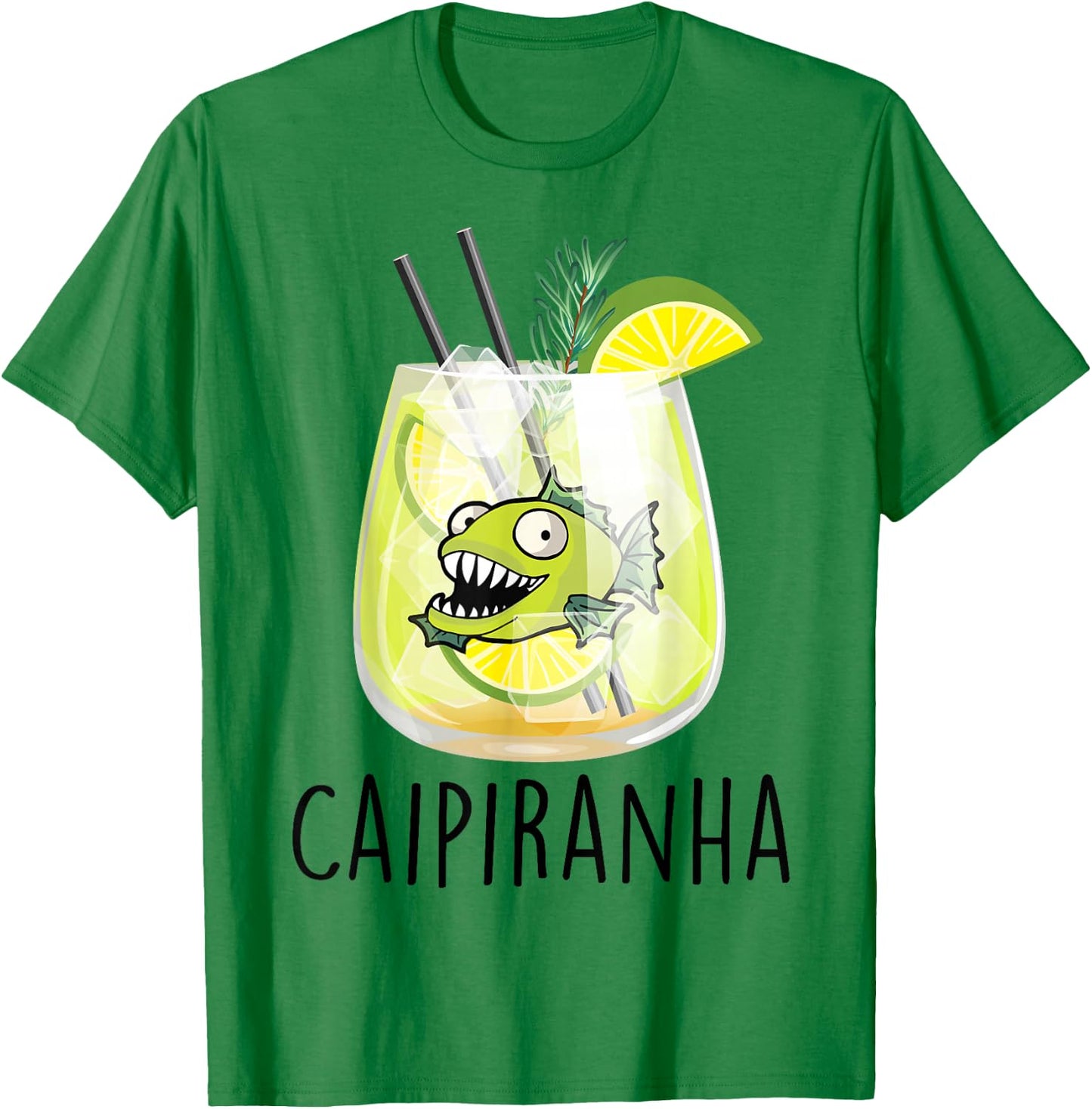 Caipiranha I Caipirinha Piranha Cocktail JGA Fun Caipi Fish , White, s T-Shirt - T-Shirt | Irish Green