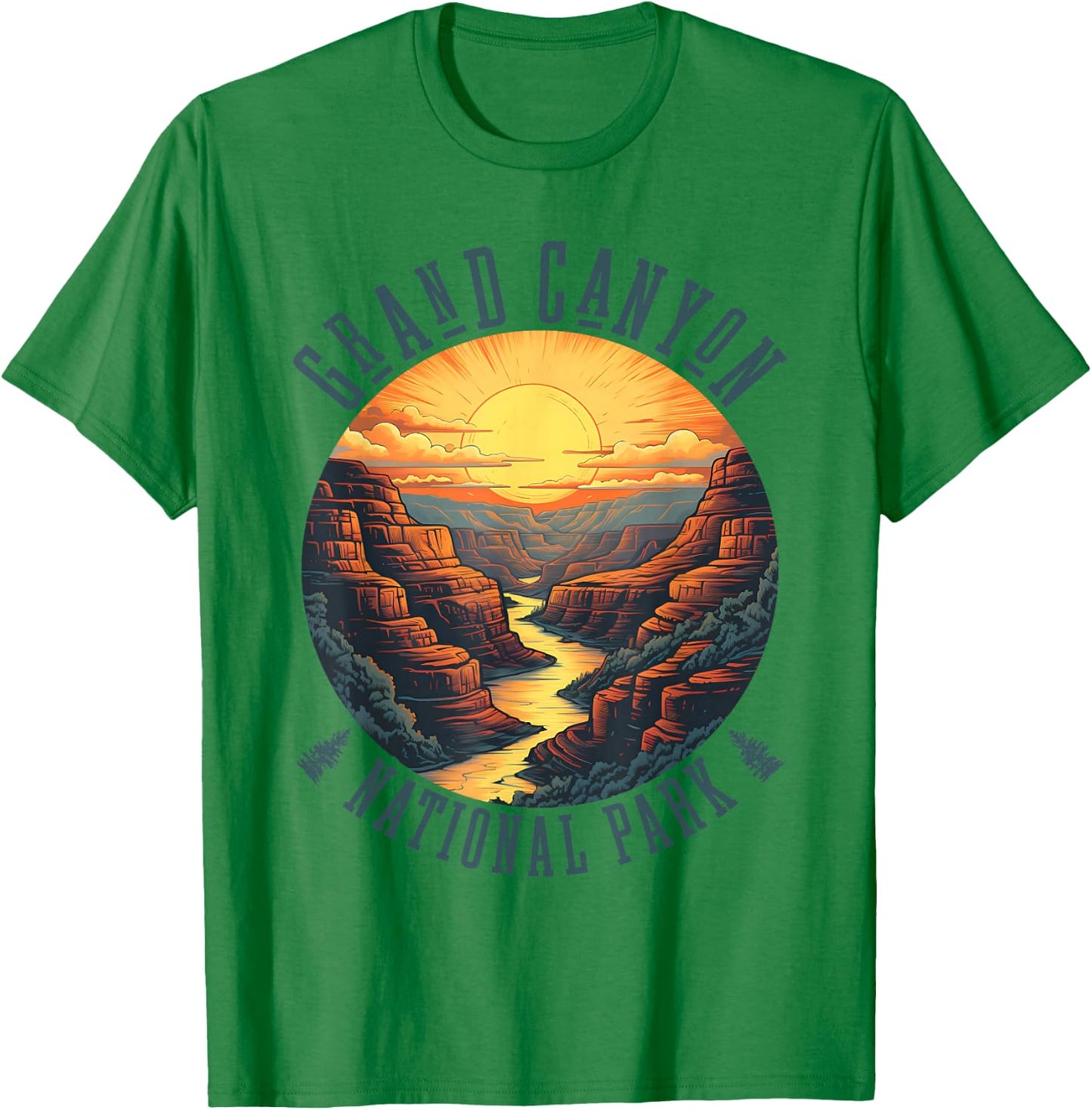The Grand Canyon National Park Design T-Shirt - T-Shirt | Irish Green