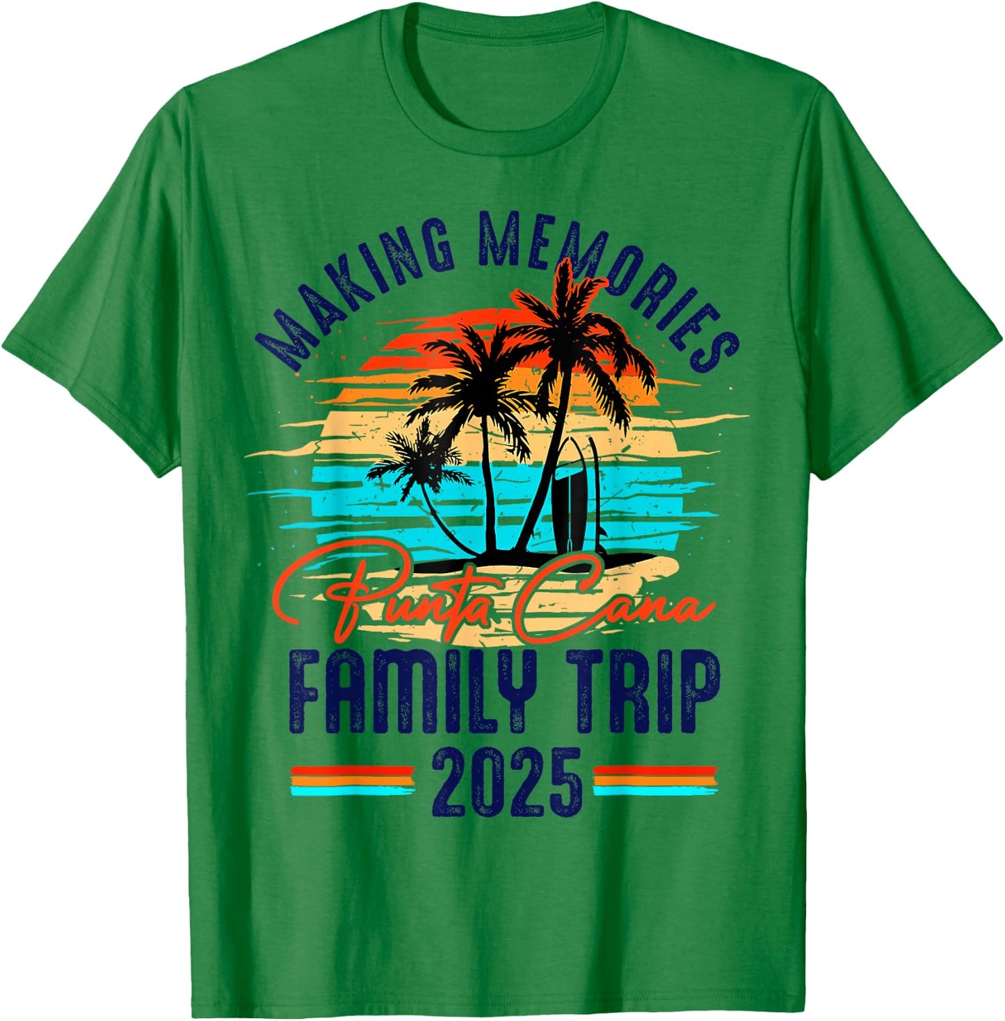 Family Punta Cana Vacation 2025 Summer Vacation Matching T-Shirt - T-Shirt | Irish Green