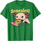 Snaxalotl Funny Axolotl Eating Pizza Snacks Lovers Boys Girl T-Shirt - T-Shirt | Irish Green