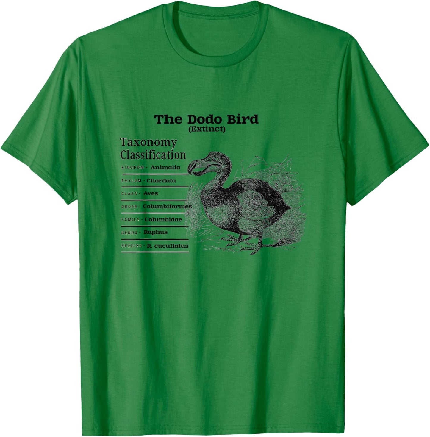 The Dodo Bird Taxonomy Classification T-Shirt - T-Shirt | Irish Green