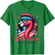 Merica Flock Yeah Funny Flamingo Mullet 4th of July Usa Flag T-Shirt - T-Shirt | Irish Green