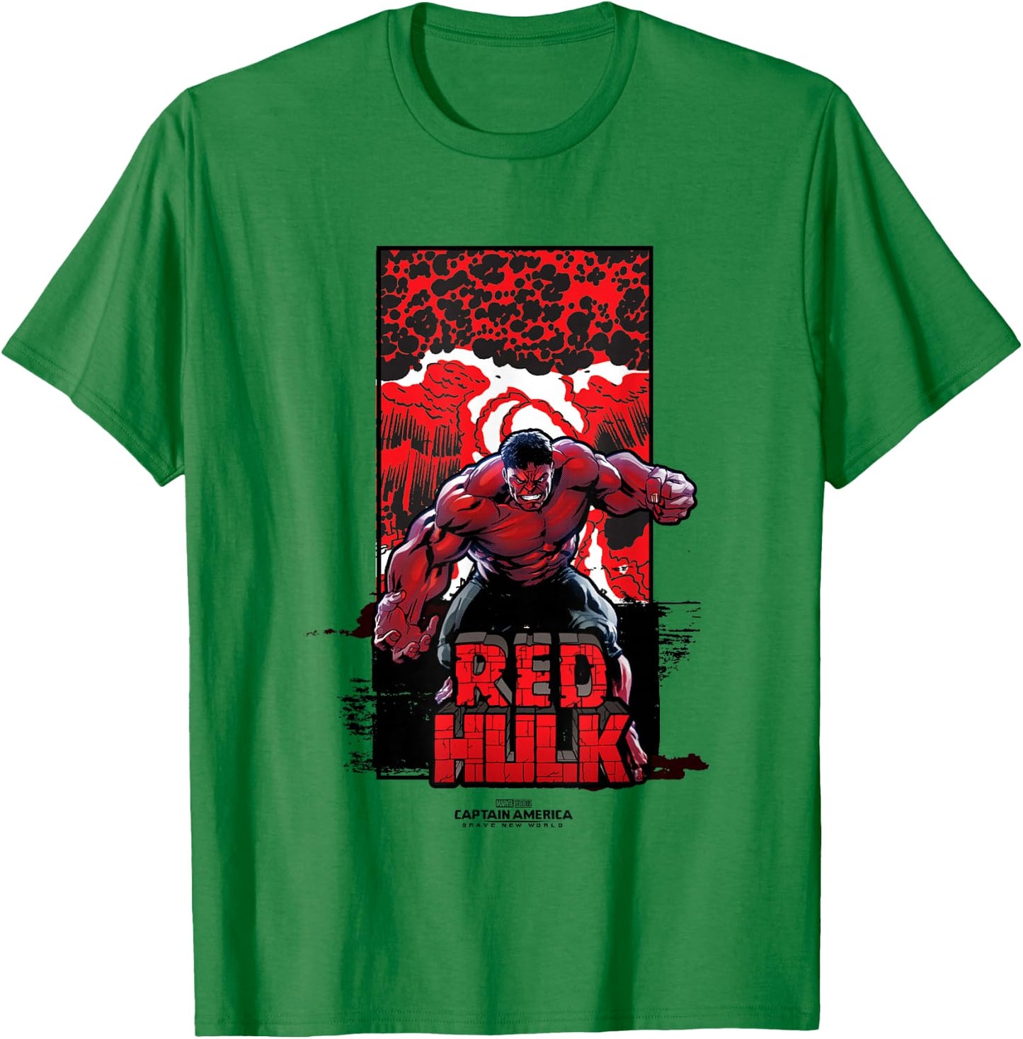 Marvel Captain America: Brave New World Red Hulk Explosion , grey, S T-Shirt - T-Shirt | Irish Green