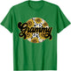 Cute Grammy Cow Print Sunflower Leapard Grandma Mother's day T-Shirt - T-Shirt | Irish Green