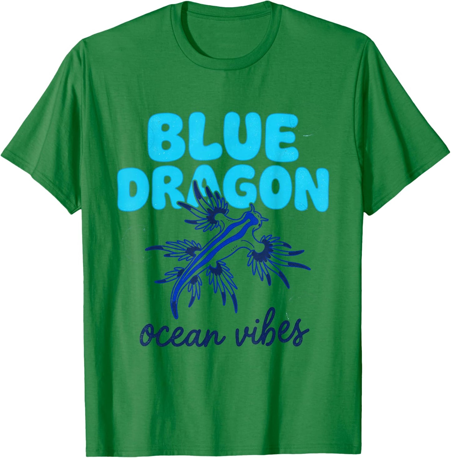 Glaucus Atlanticus Blue Dragon Sea Slug Creature T-Shirt - T-Shirt | Irish Green