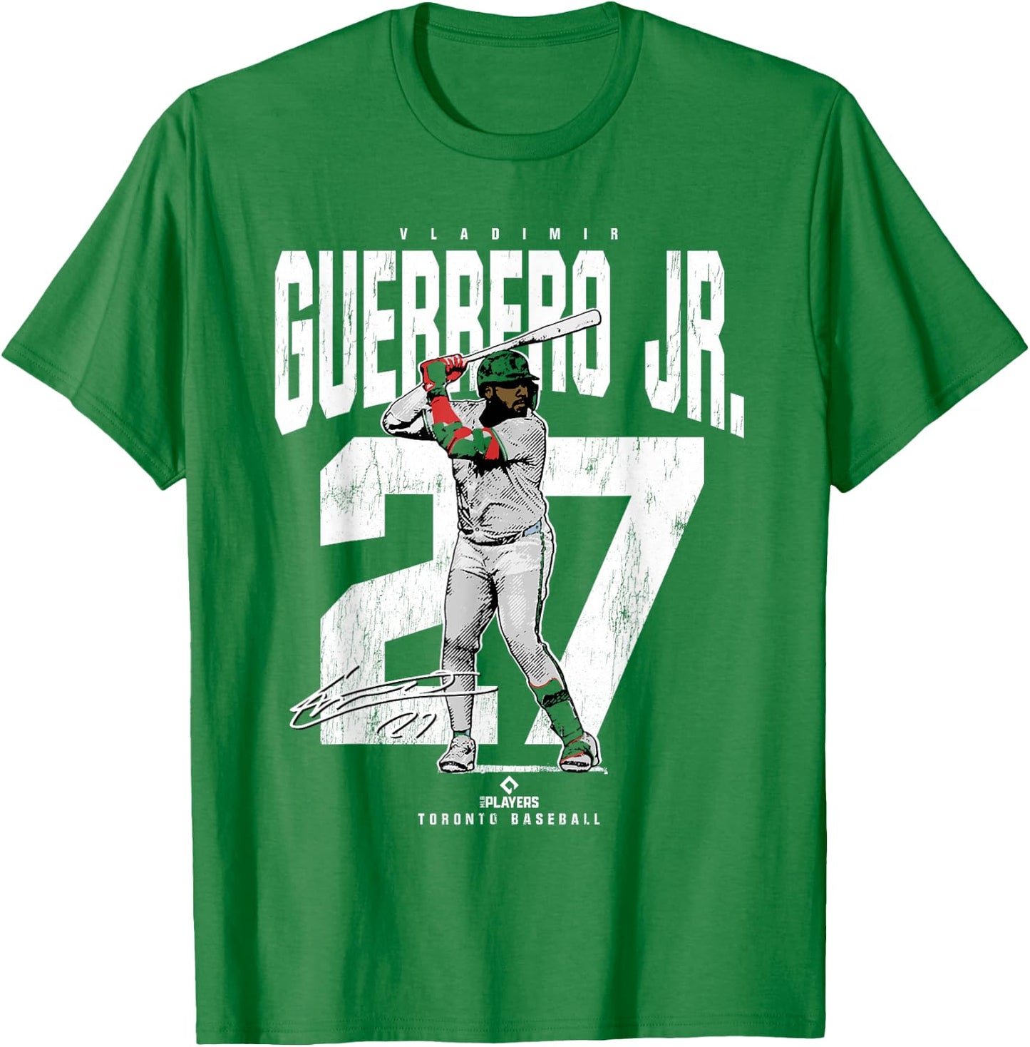 Vladimir Guerrero Jr. | Toronto Baseball Players | MLBVGU392 T-Shirt - T-Shirt | Irish Green