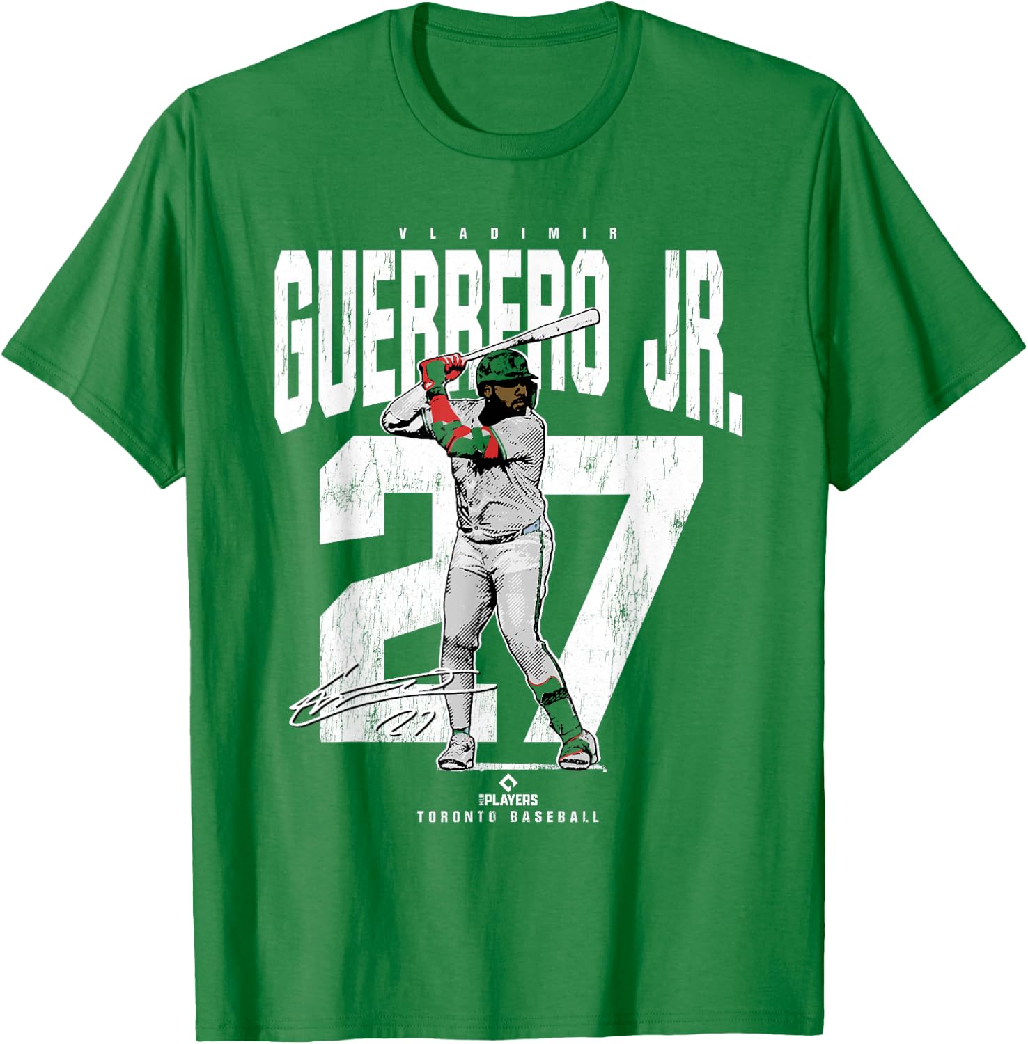 Vladimir Guerrero Jr. | Toronto Baseball Players | MLBVGU392 T-Shirt - T-Shirt | Irish Green