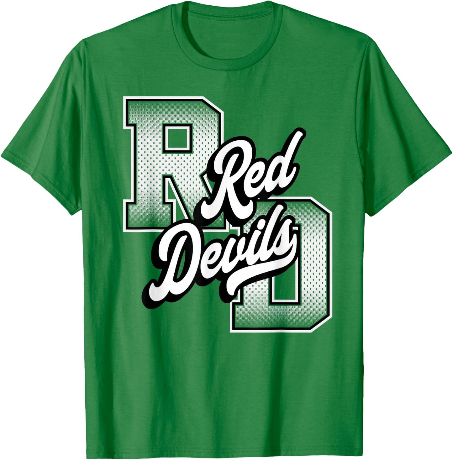 Red Devils Shirt Football Baseball Basketball Red Devils T-Shirt - T-Shirt | Irish Green