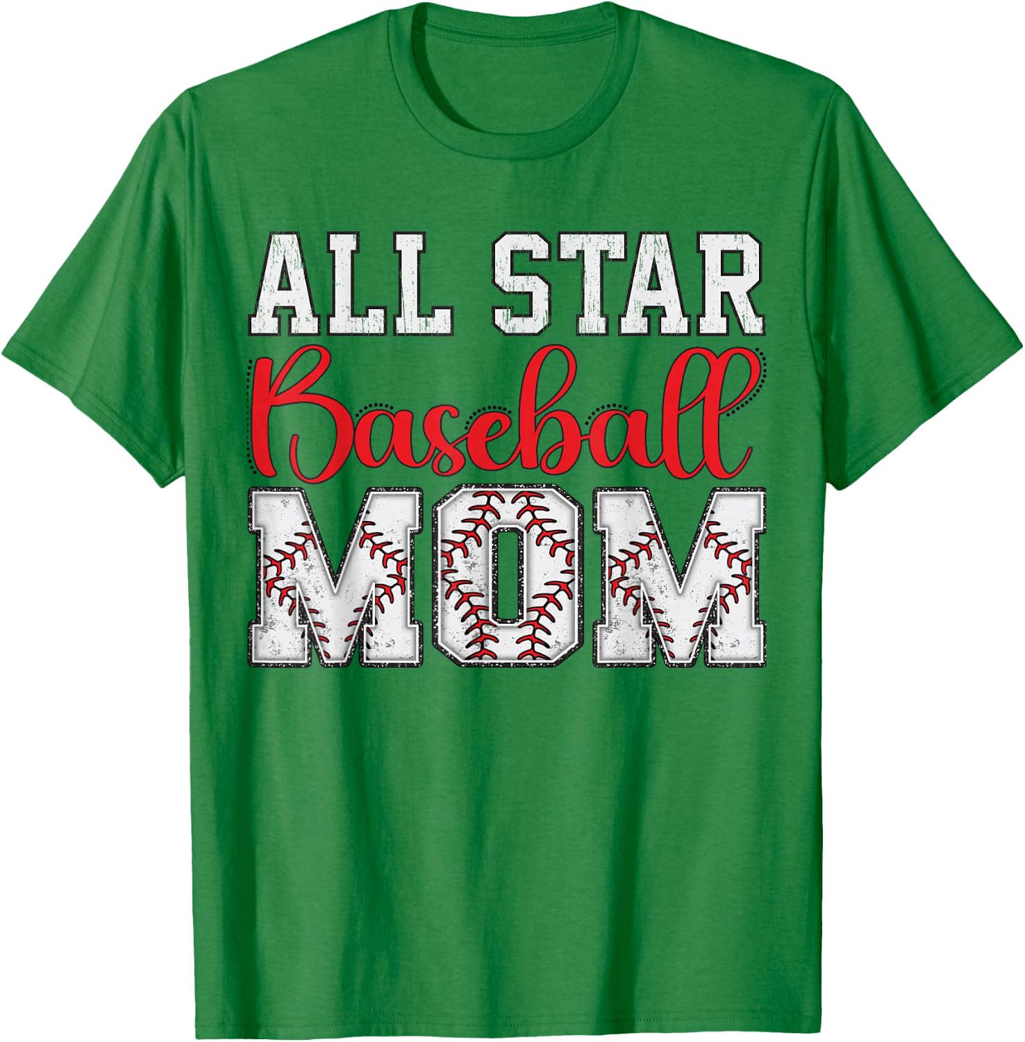 All Star Baseball Mom T-Shirt - T-Shirt | Irish Green