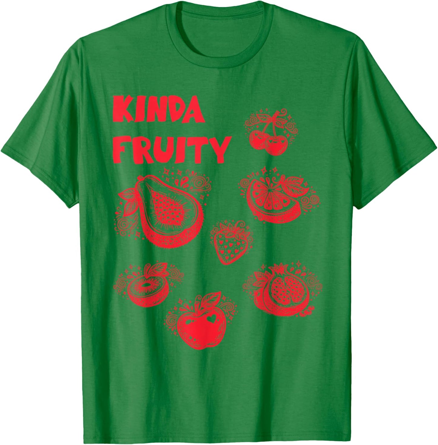 Kinda Fruity Y2K Subtle Way 90s LGBTQ Pride Meme T-Shirt - T-Shirt | Irish Green