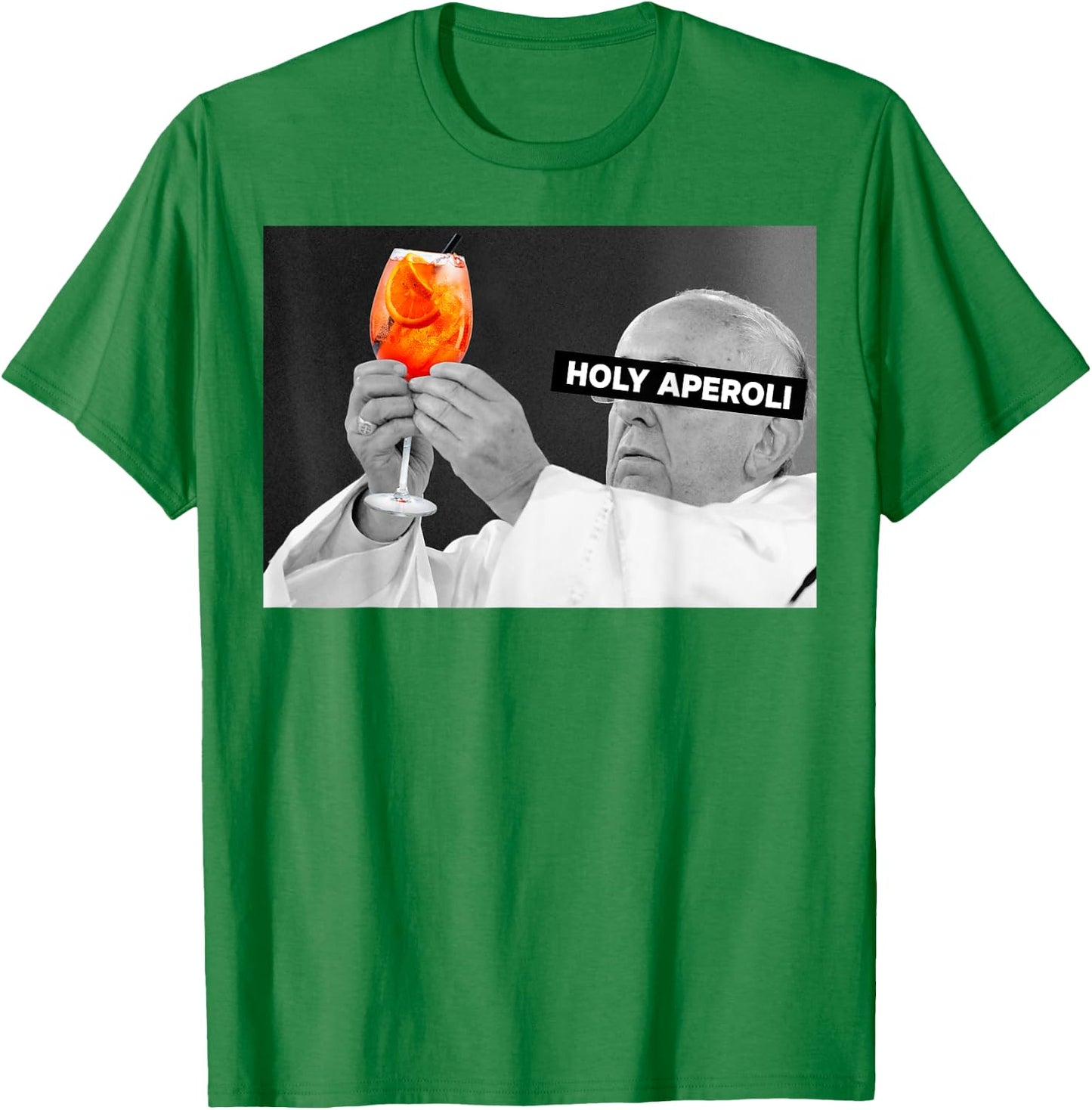 HOLY APEROLI X POPE DRIP X FRANCIS SPRITZ CLUB , White T-Shirt - T-Shirt | Irish Green