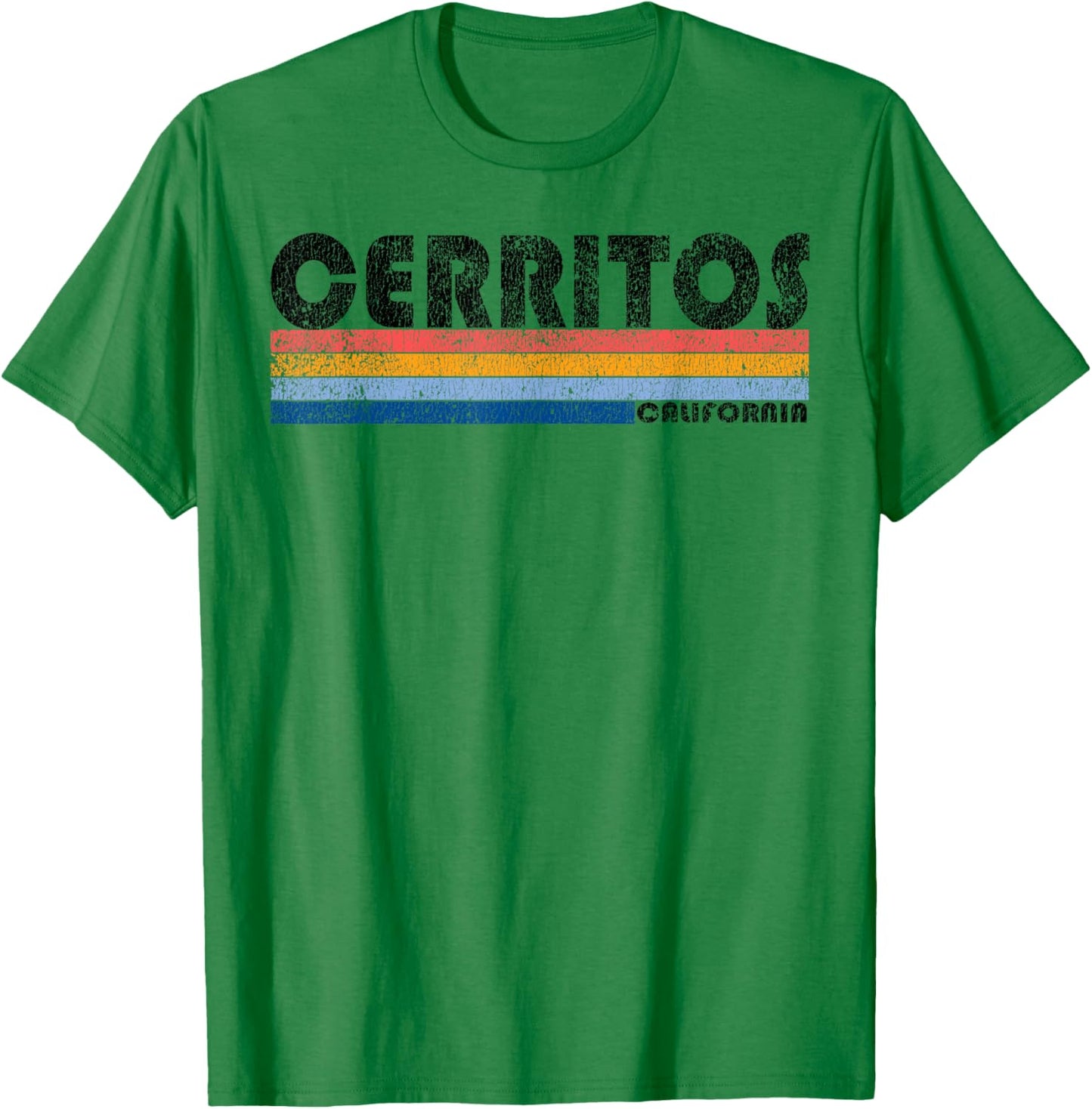 Vintage 1980s Style Cerritos California T-Shirt - T-Shirt | Irish Green