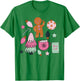 Groovy Merry Christmas Gingerbread Man Peace Sign Pastel T-Shirt - T-Shirt | Irish Green