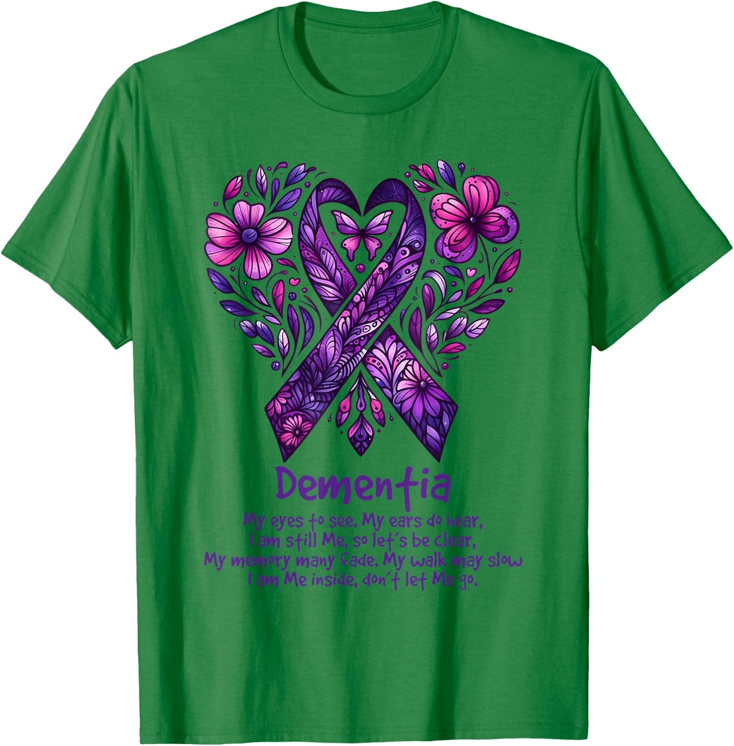 Wear Purple Alzheimer's Awareness Dementia T-Shirt - T-Shirt | Irish Green