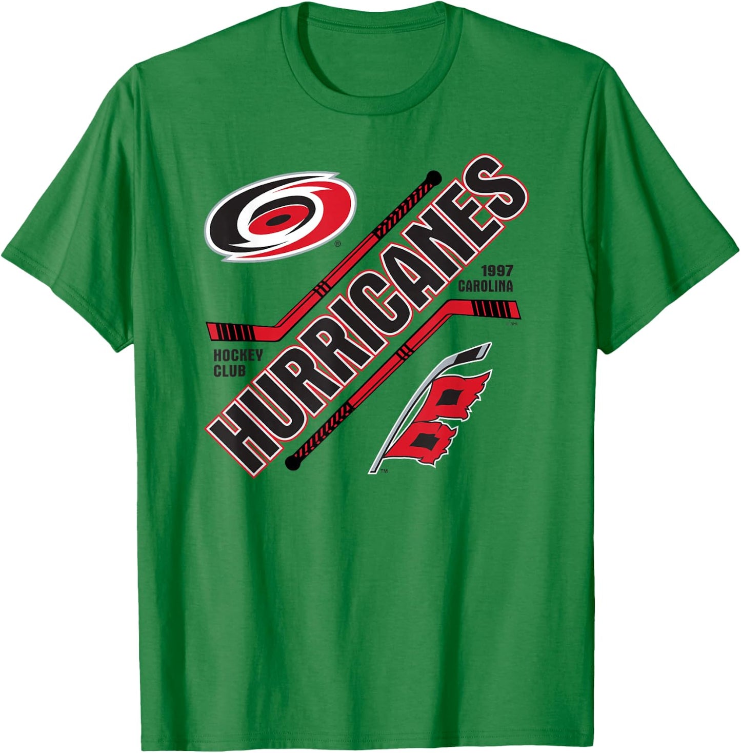 Carolina Hurricanes Force Heather Gray Officially Licensed T-Shirt - T-Shirt | Irish Green