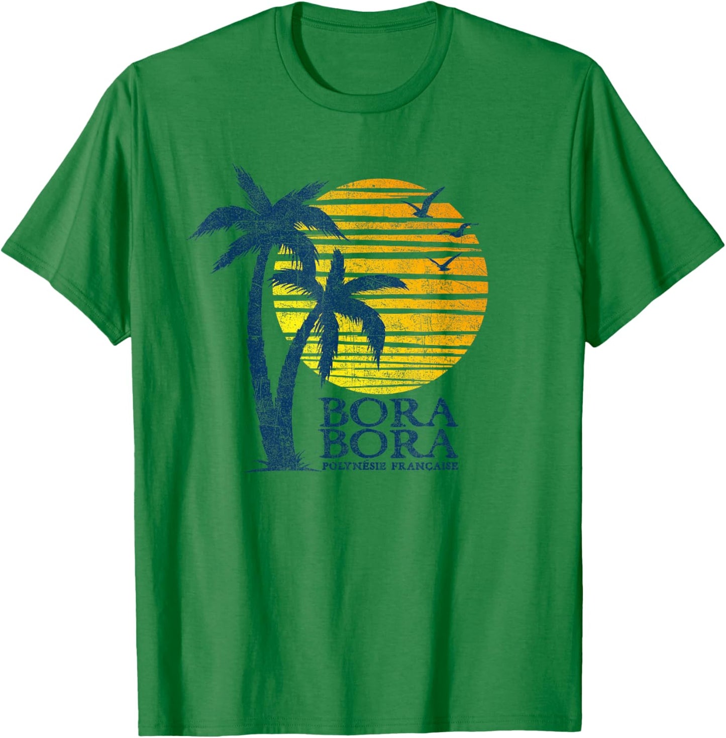 Bora Bora French Polynesia Beach Sunset Souvenir T-Shirt - T-Shirt | Irish Green