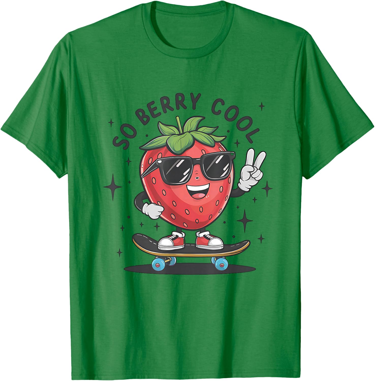 So Berry Cool Fruit Lover Strawberry Season For Boy T-Shirt - T-Shirt | Irish Green
