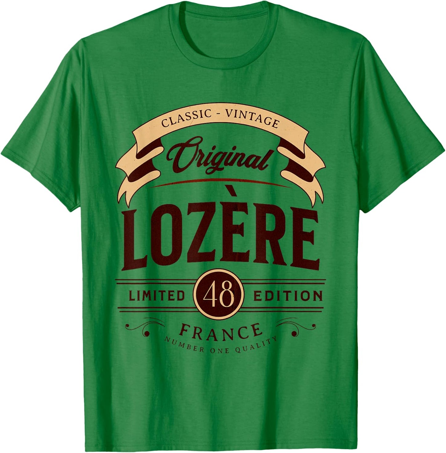 Vintage Lozère France , grey, S T-Shirt - T-Shirt | Irish Green
