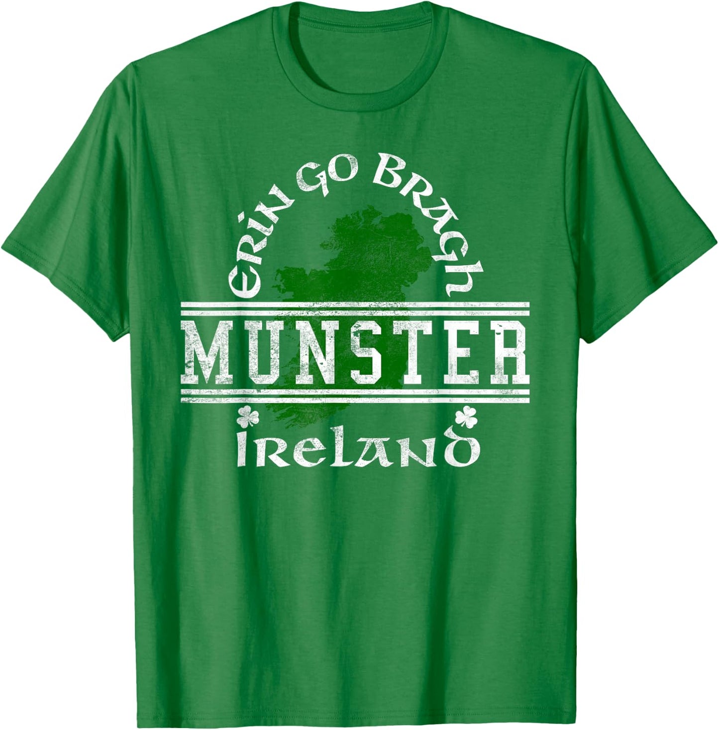 Munster Ireland Distressed T-Shirt - T-Shirt | Irish Green