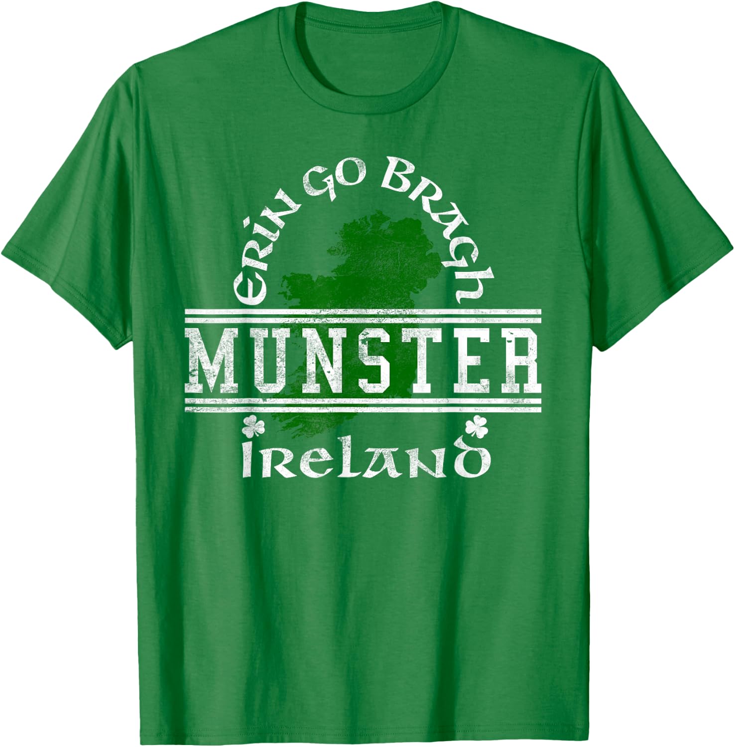 Munster Ireland Distressed T-Shirt - T-Shirt | Irish Green