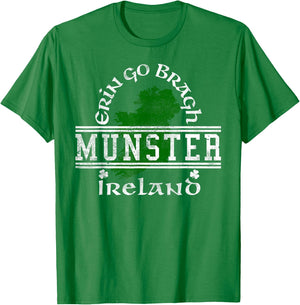 Munster Ireland Distressed T-Shirt - T-Shirt | Irish Green