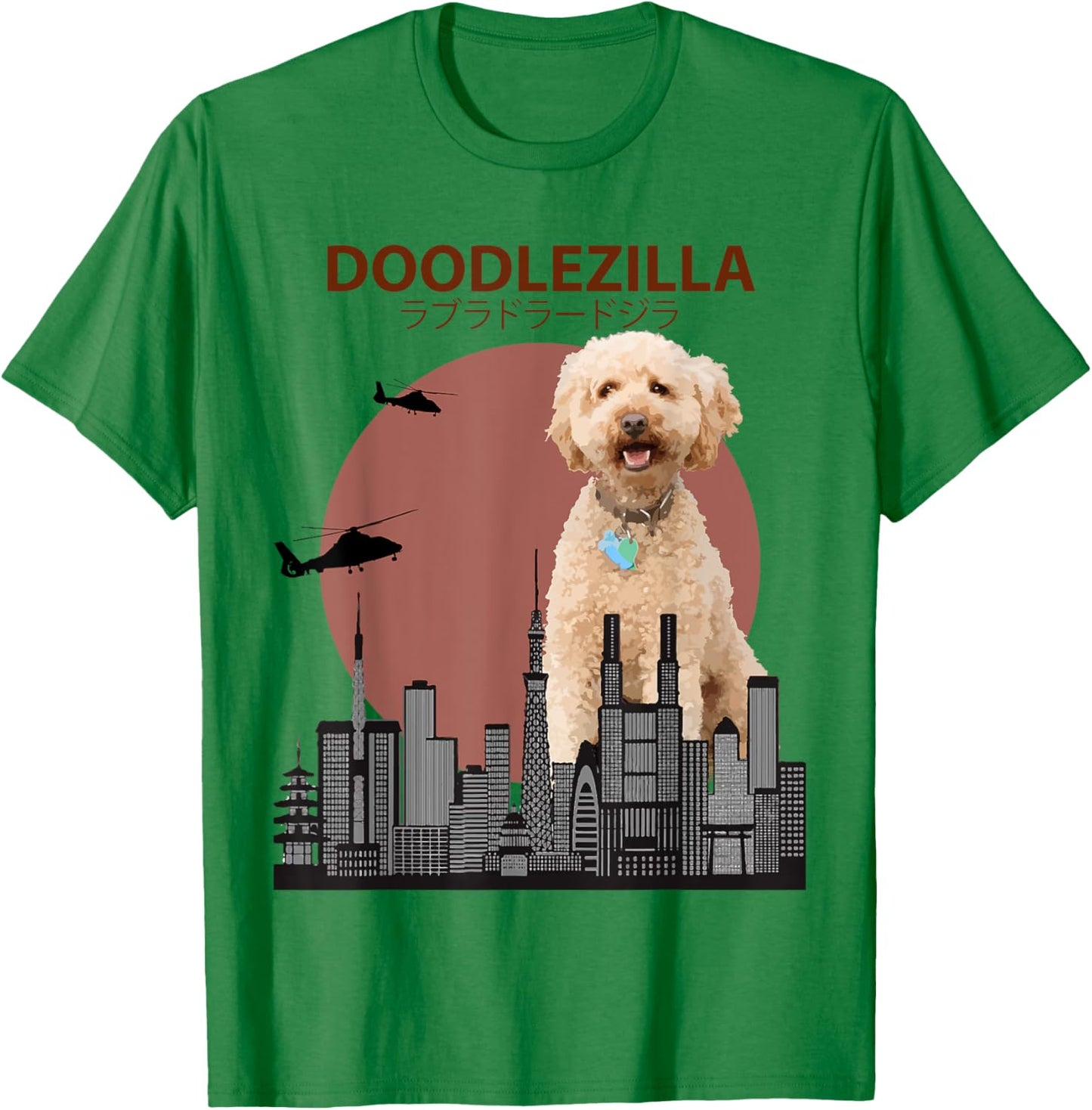 Doodlezilla Labradoodle | Funny Goldendoodle Gift T-Shirt - T-Shirt | Irish Green