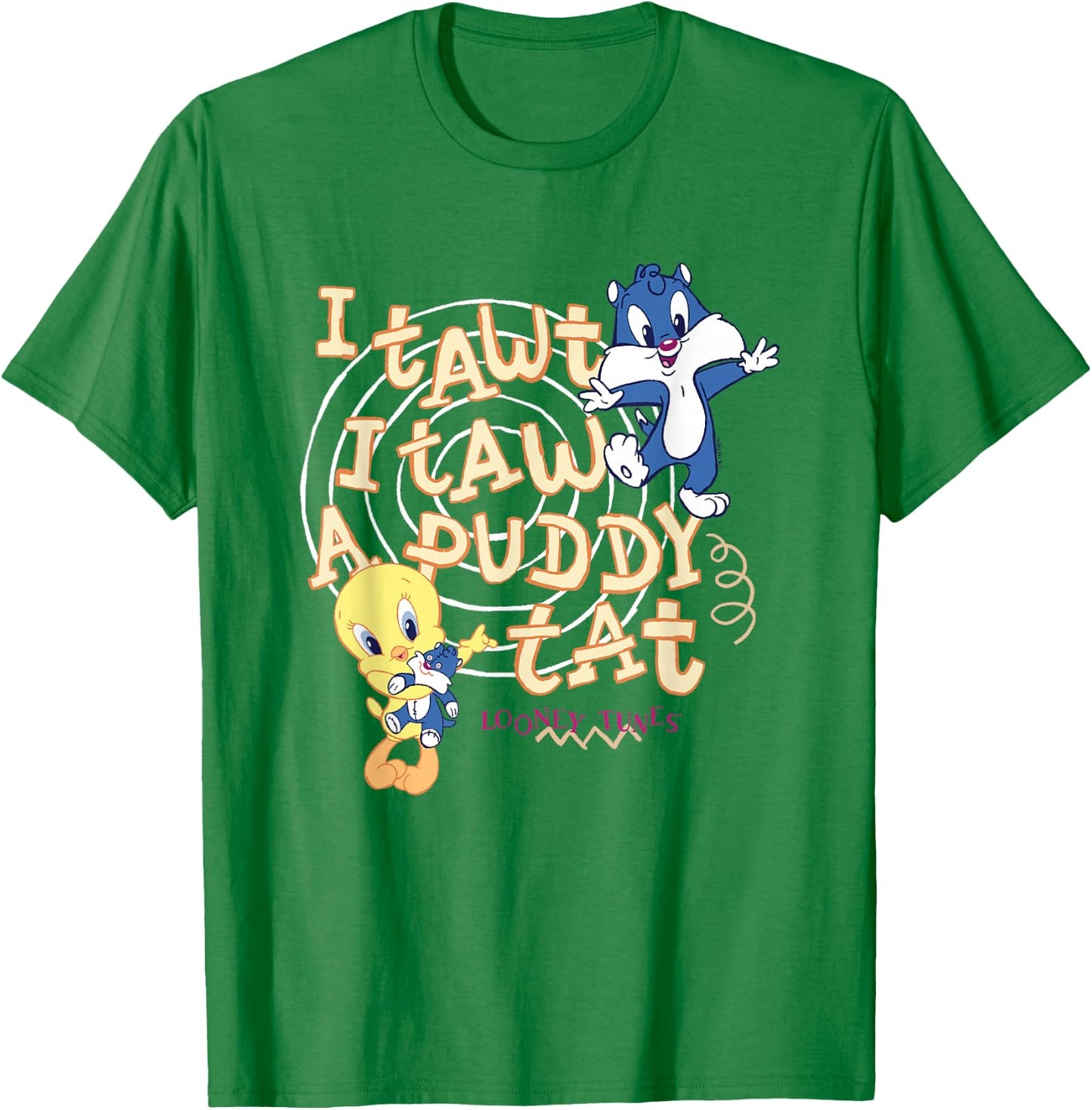Looney Tunes I Tawt I TAW A Puddy Tat Baby Tweety Sylvester T-Shirt - T-Shirt | Irish Green