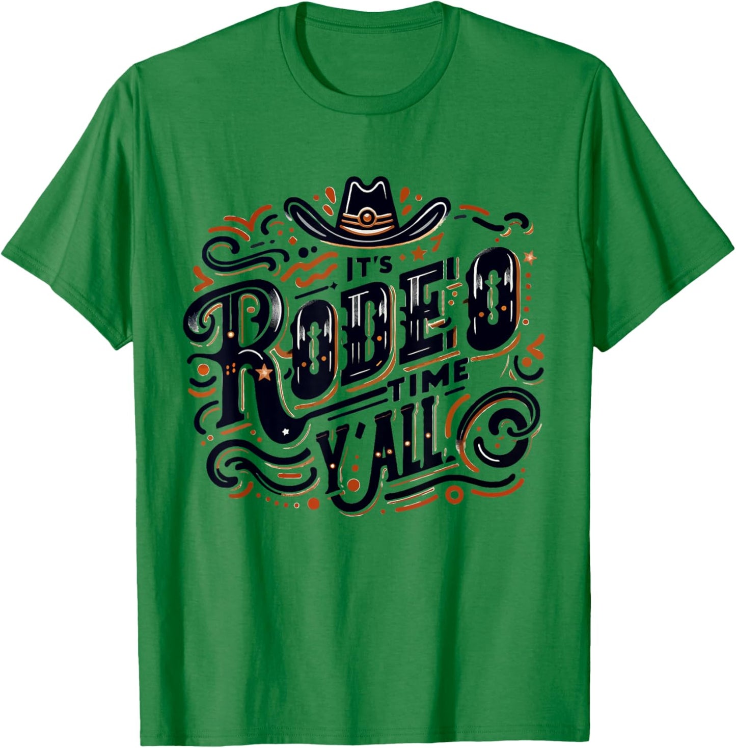 It's Rodeo Time Y'all Cute Rodeo Time Cowgirl Cowboy T-Shirt - T-Shirt | Irish Green