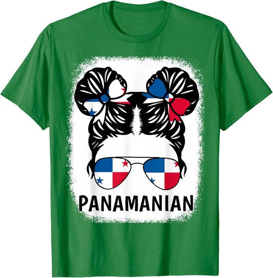 Panamanian Girl Panama Flag Hispanic Heritage Month Kids T-Shirt - T-Shirt | Irish Green