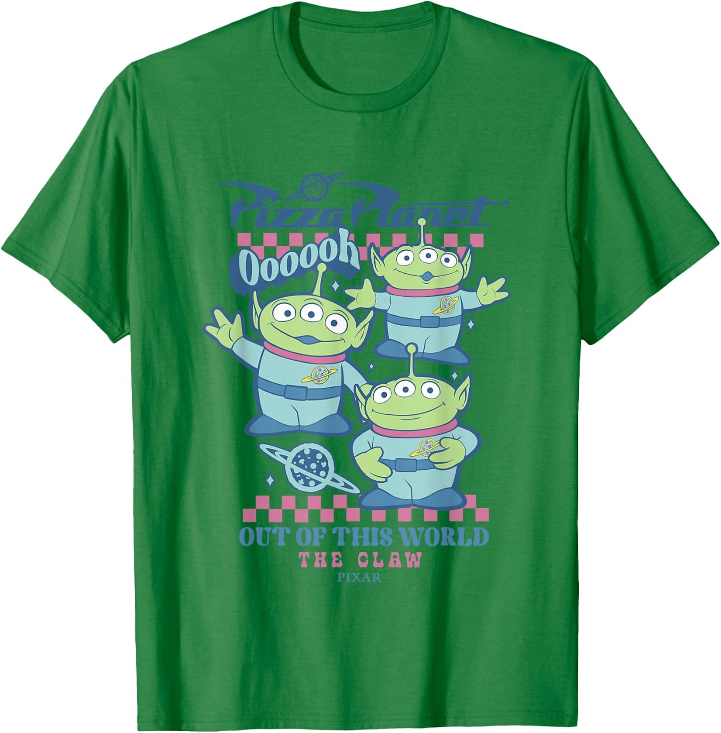 Disney Pixar Toy Story Pizza Planet Aliens The Claw Retro T-Shirt - T-Shirt | Irish Green