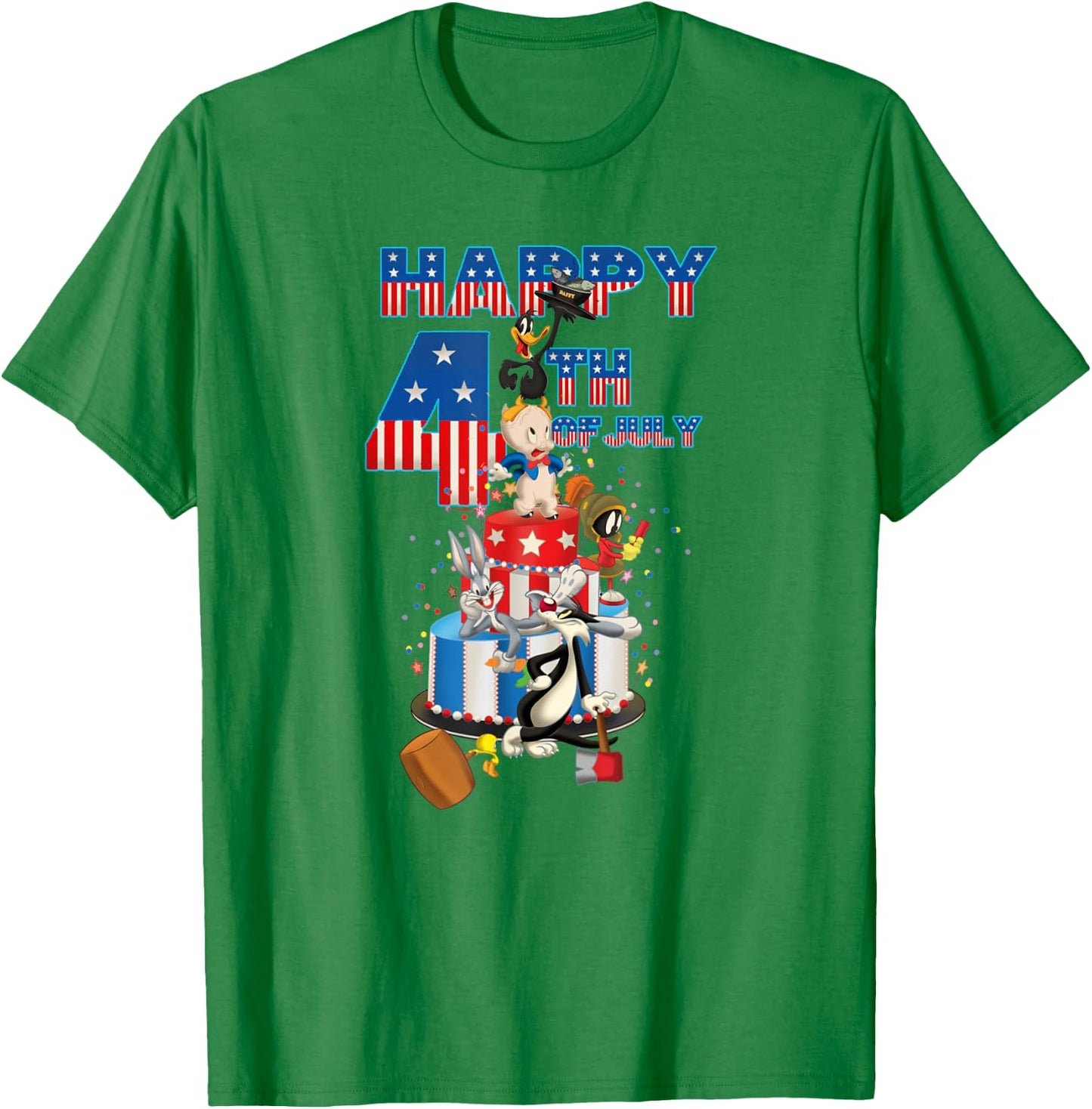 Looney Tunes Bugs and Friends 4th of July T-Shirt - T-Shirt | Irish Green