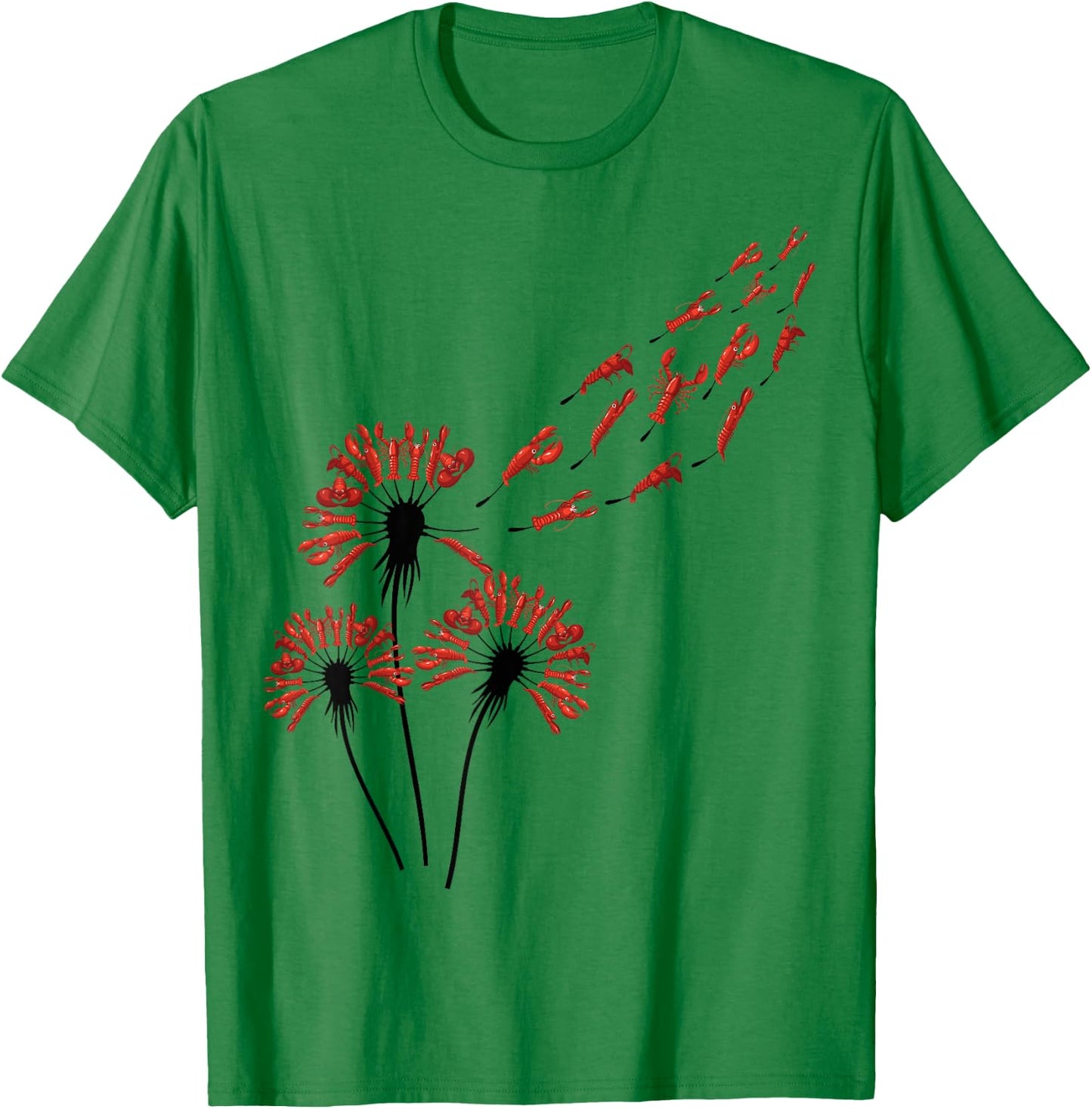 Flower Dandelion Lobsters Shirt for Lobster Lover | Lobster T-Shirt - T-Shirt | Irish Green