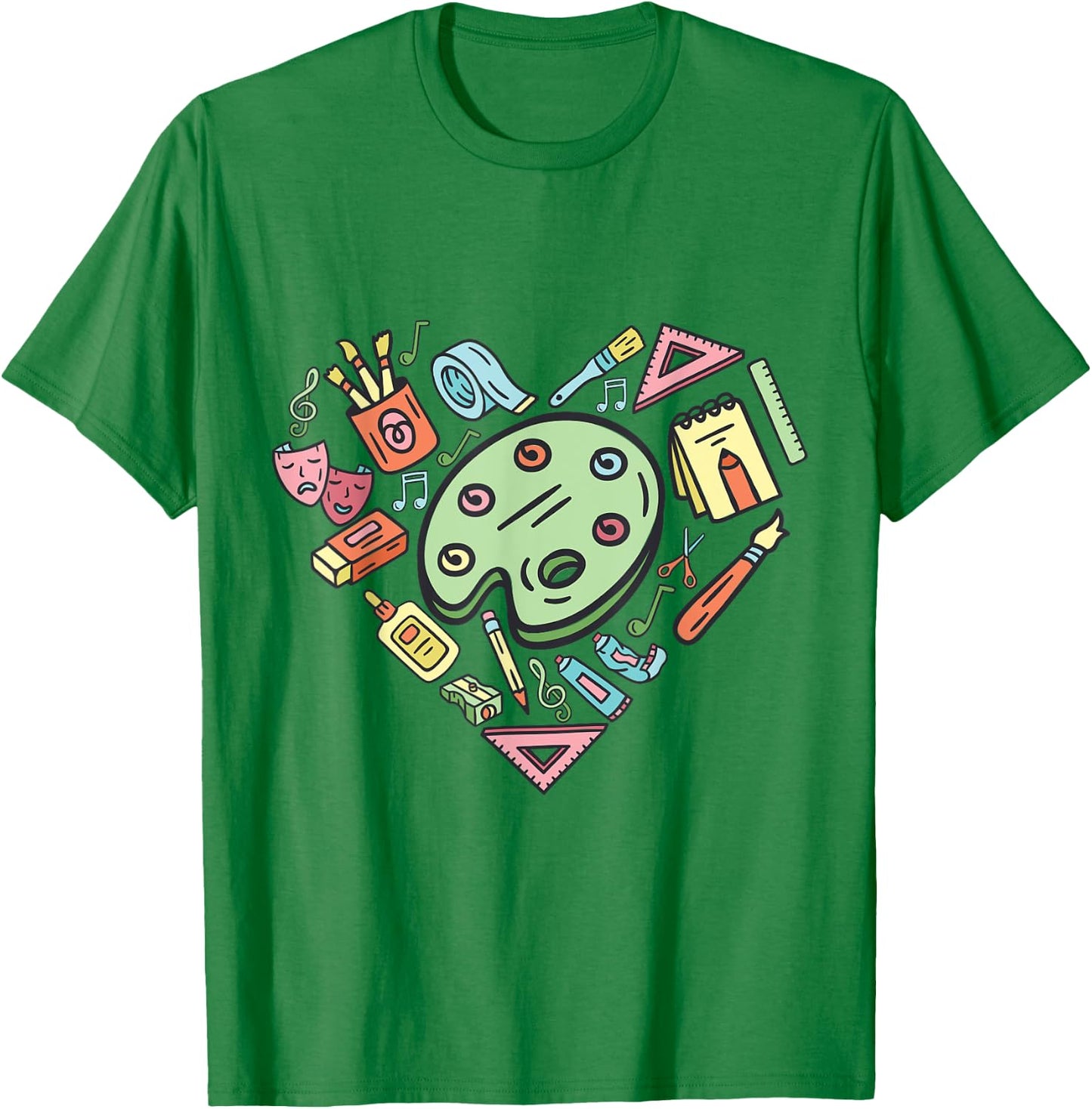 I Love Art Design For Artists Painter Art Lover T-Shirt - T-Shirt | Irish Green