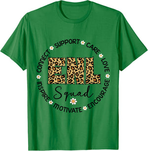 Leopard ENL Squad Appreciation Week back to school T-Shirt - T-Shirt | Irish Green