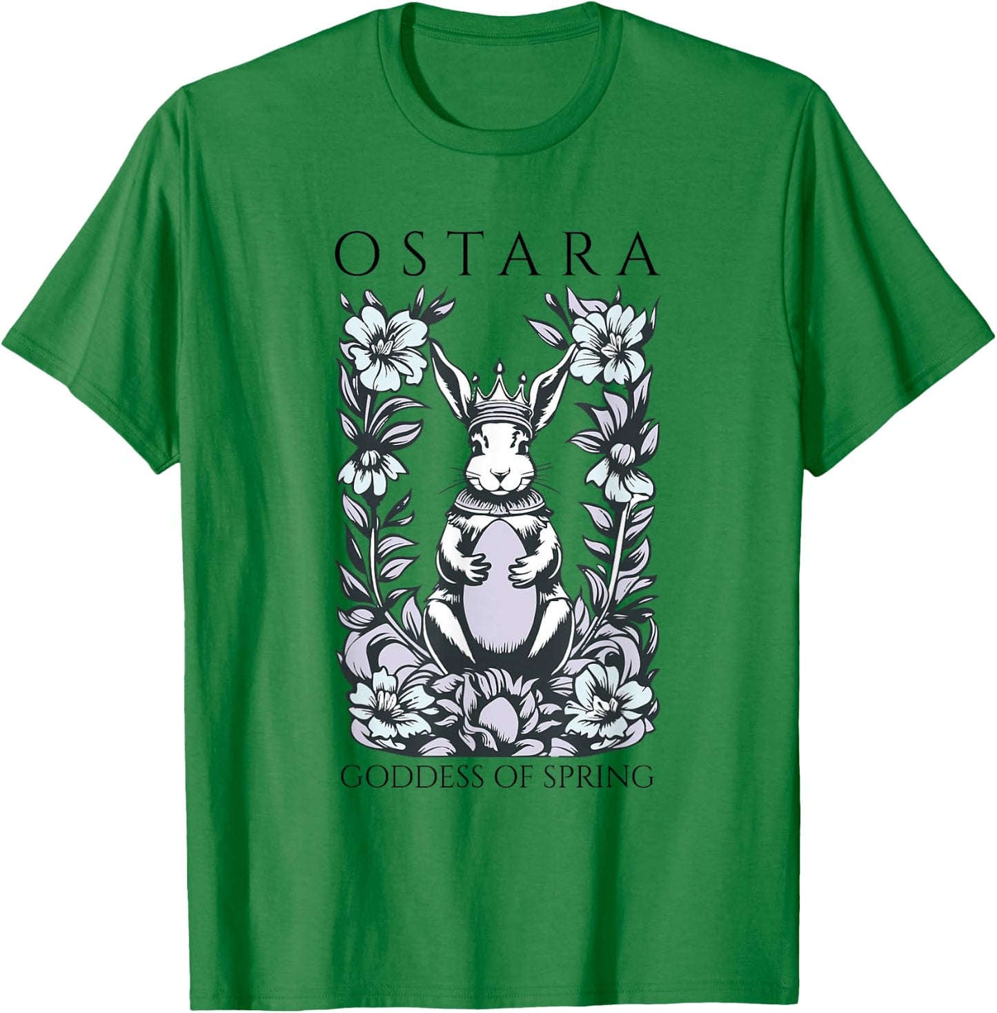 Ostara Goddess of Spring Easter Bunny Blessings Fertility T-Shirt - T-Shirt | Irish Green