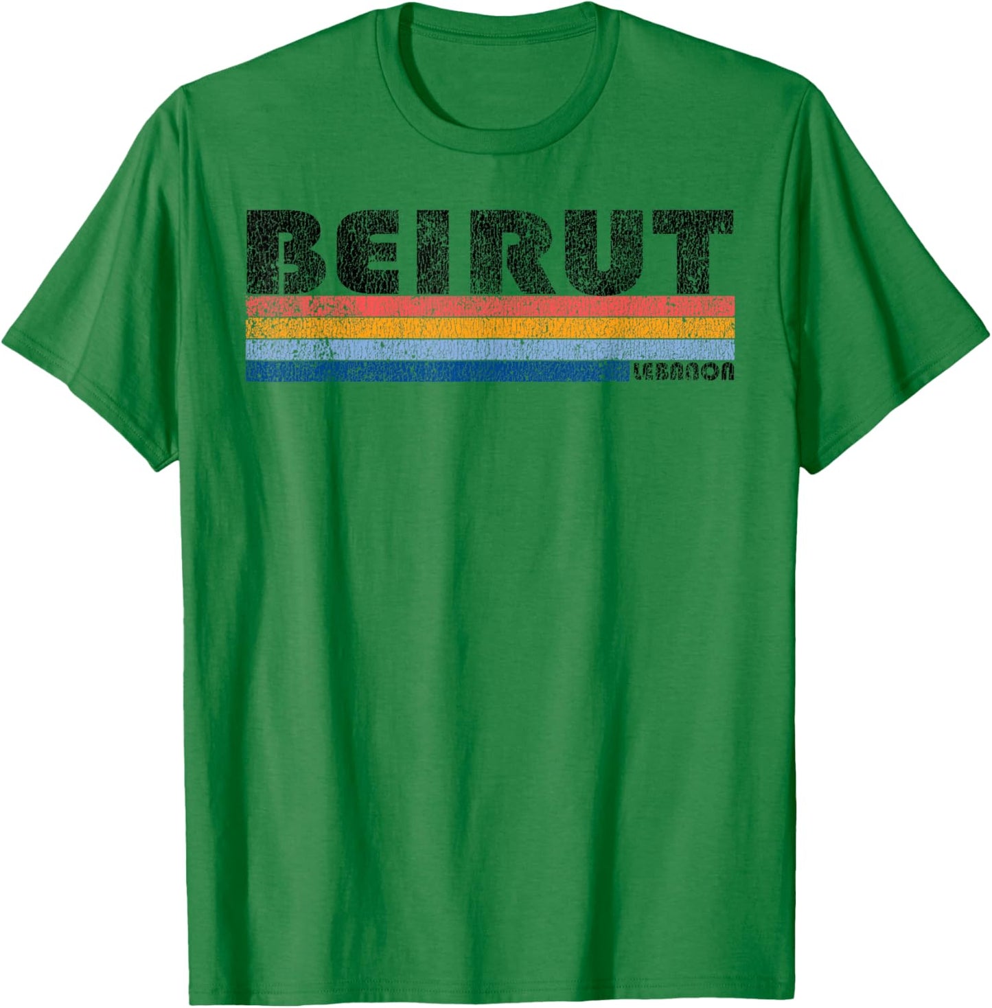 Vintage 1980s Style Beirut Lebanon design T-Shirt - T-Shirt | Irish Green