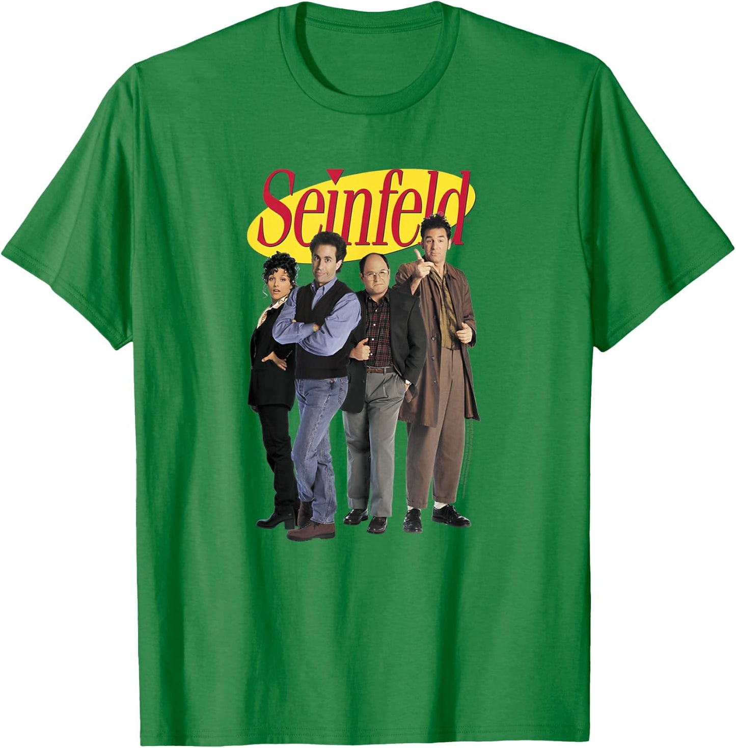 Seinfeld Cast and Logo T-Shirt - T-Shirt | Irish Green