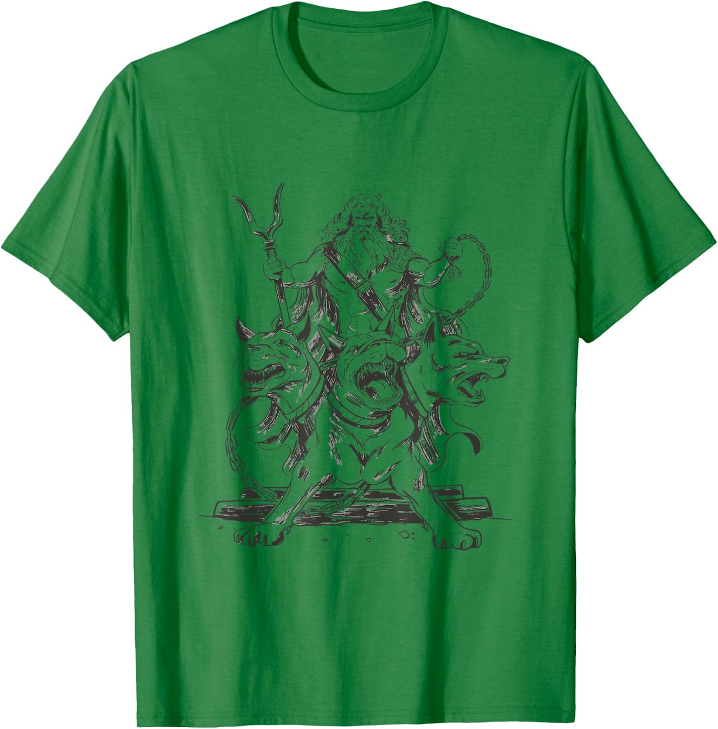 Cerberus - Creepy Hound Of Hades Dog Greek Mythology Lover Men Women Kids T-Shirt - T-Shirt | Irish Green