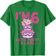 I'm 6 bday Axolotl party cute 6th Birthday Kids Axolotl T-Shirt - T-Shirt | Irish Green