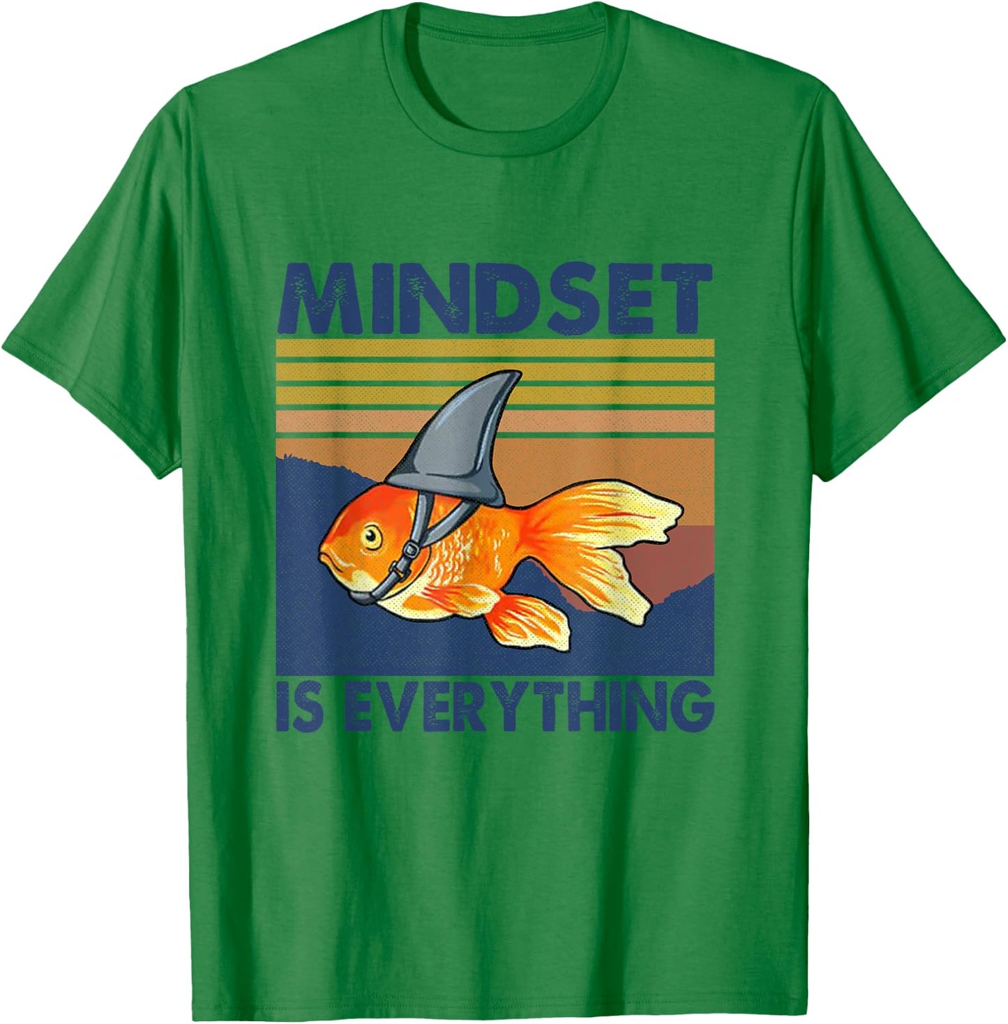 Everything Is Mindset Shark Fin Goldfish Vintage T-Shirt - T-Shirt | Irish Green