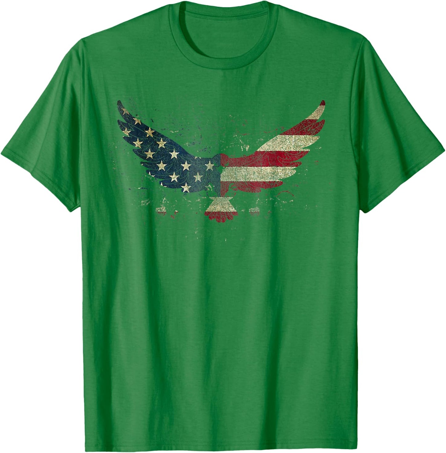 American Flag Eagle Shirt 4th of July Men Women Kids T-Shirt - T-Shirt | Irish Green